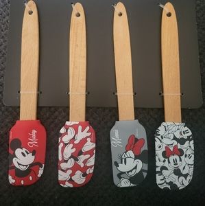Disney 4 Pack Classic Mickey and Minnie Mouse Silicone Spatulas